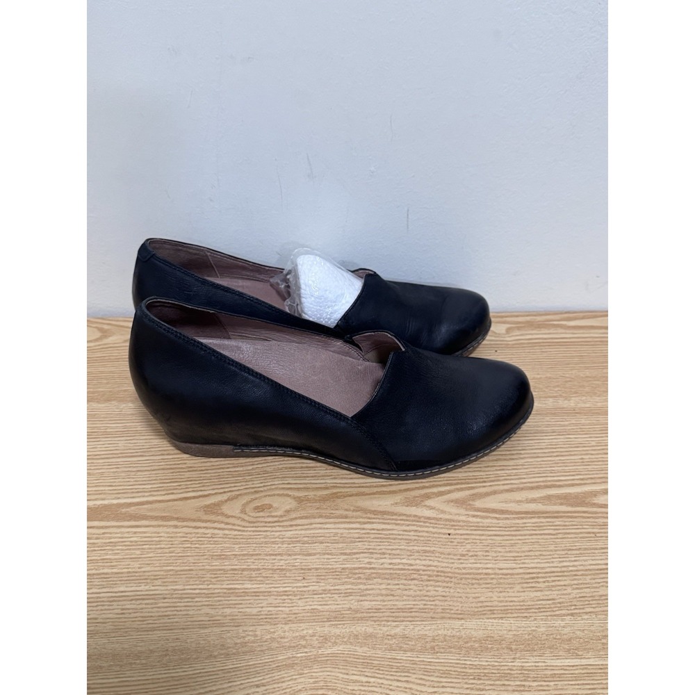 DANSKO LILIANA Burnished Teak Leather Wedge Shoe Pump Slip On 39 women 8.5 - 9 - Picture 1 of 9